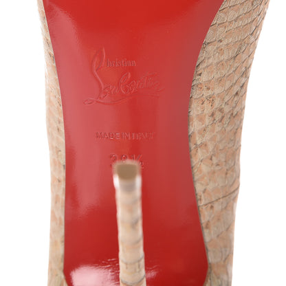 Christian Louboutin Liege Embossed So Kate 120 Pumps 38.5 Beige 6 of 9