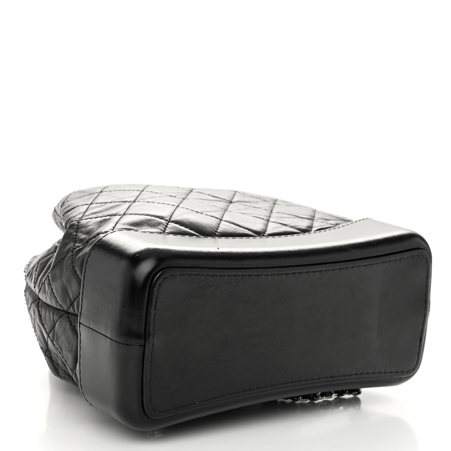 Chanel Aged Calfskin Quilted Gabrielle Backpack Black 4 of 10