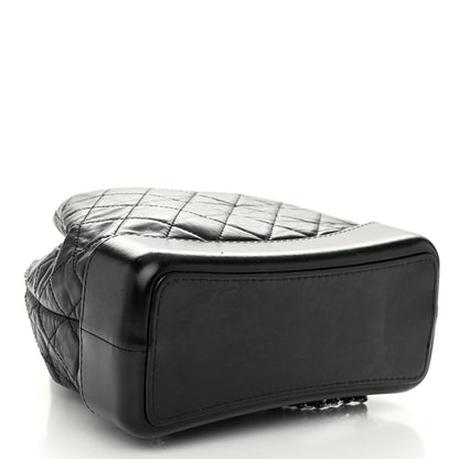 Chanel Aged Calfskin Quilted Gabrielle Backpack Black 4 of 10