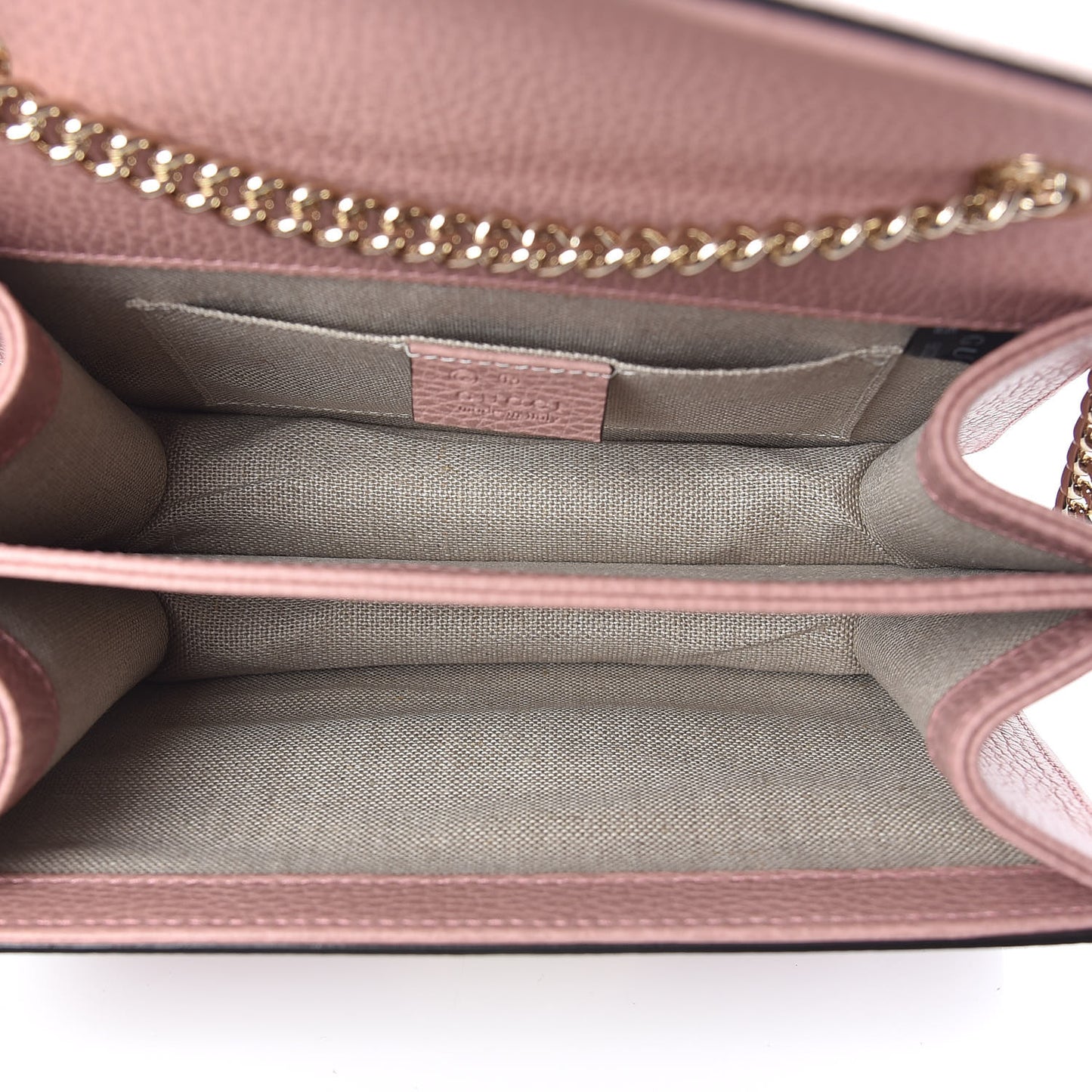 Dollar Calfskin Small Interlocking G Shoulder Bag Soft Pink
