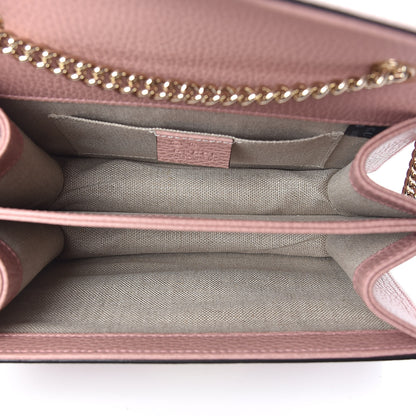Gucci Dollar Calfskin Small Interlocking G Shoulder Bag Soft Pink 5 of 10