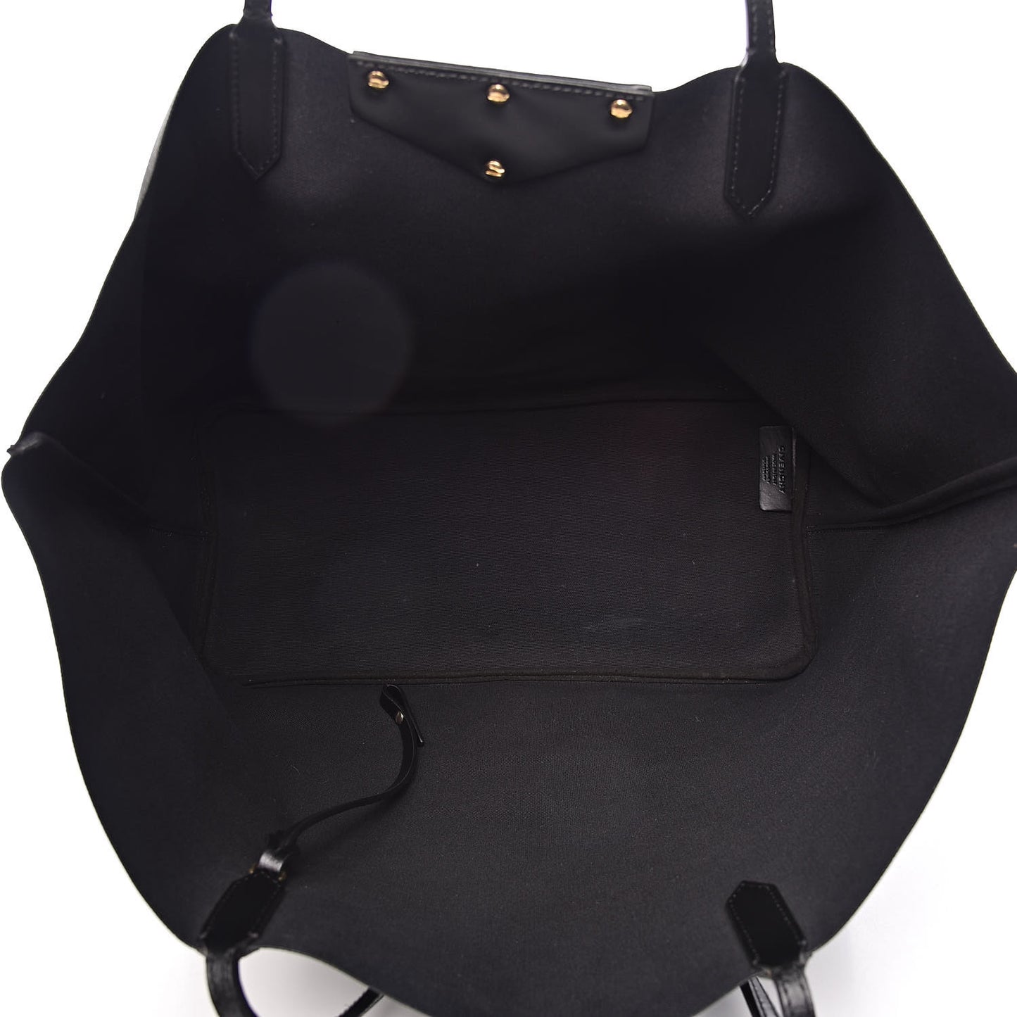 Textured Coated Canvas Bambi Print Large Antigona Tote Black