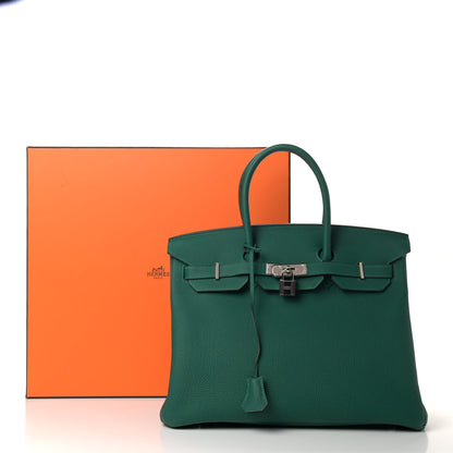 Hermes Togo Birkin 35 Malachite 9 of 9