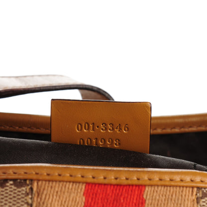 Gucci Monogram Web Medium Jackie O Hobo Tan 7 of 11
