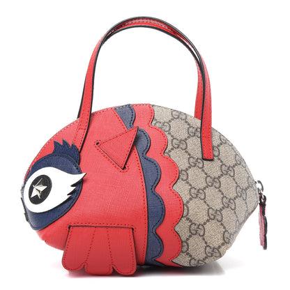 Gucci GG Supreme Monogram Childrens Owl Top Handle Bag Beige 1 of 8
