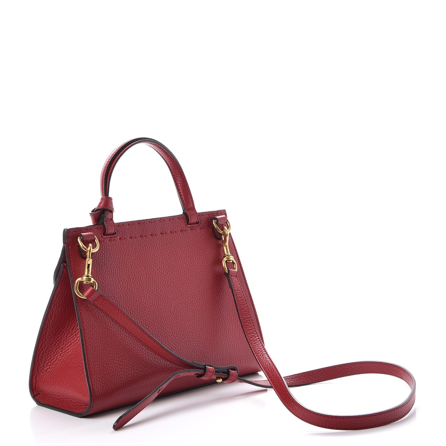 Calfskin Mini GG Marmont Top Handle Bag Vulcanic Red