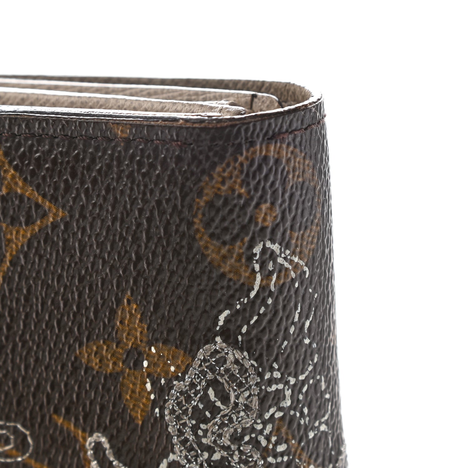 Louis Vuitton Monogram Dentelle Sarah Wallet Silver 12 of 13