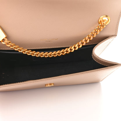 Saint Laurent Grain De Poudre Small Monogram Kate Satchel Nude Powder 7 of 9