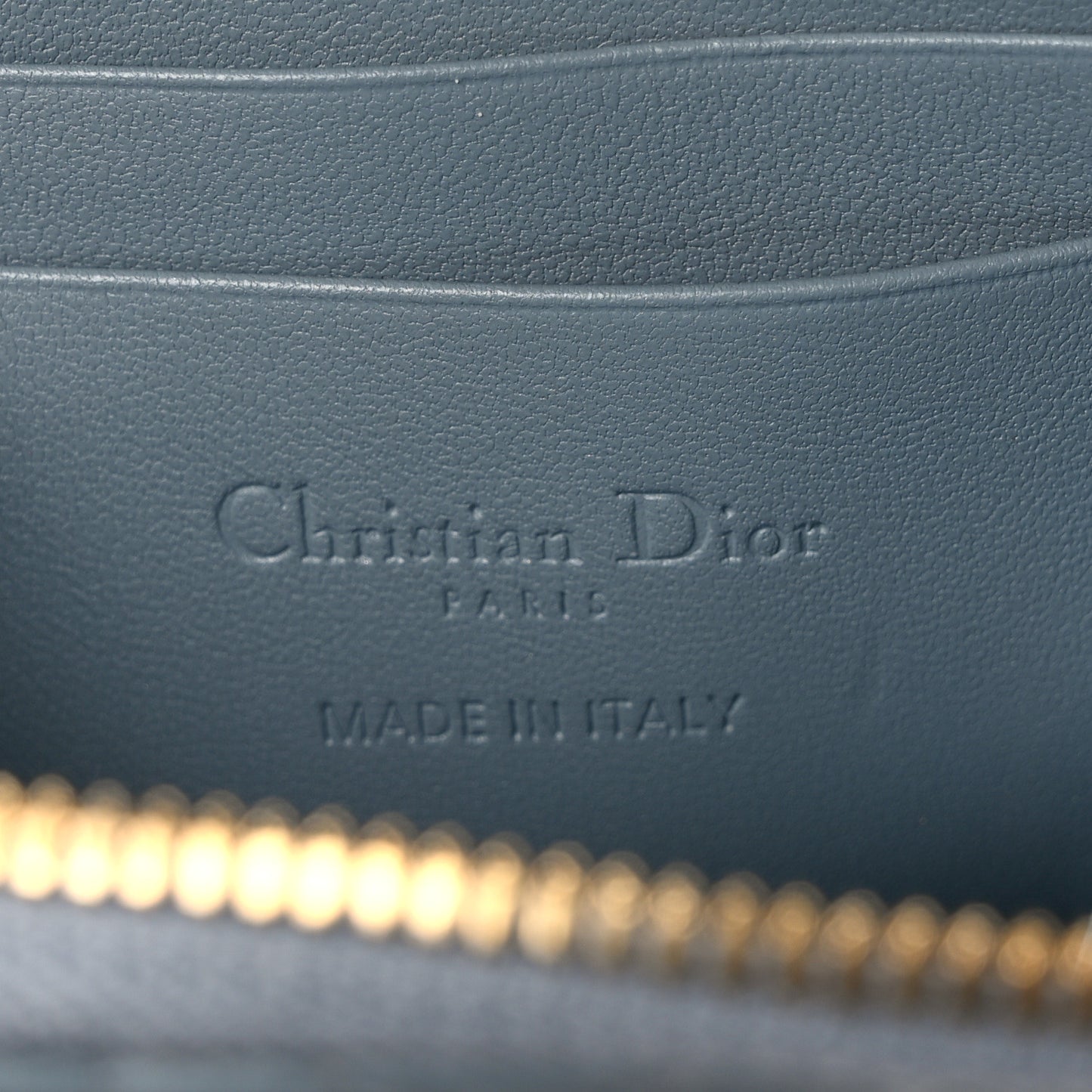 Lambskin Cannage Lady Dior Phone Holder Cloud Blue