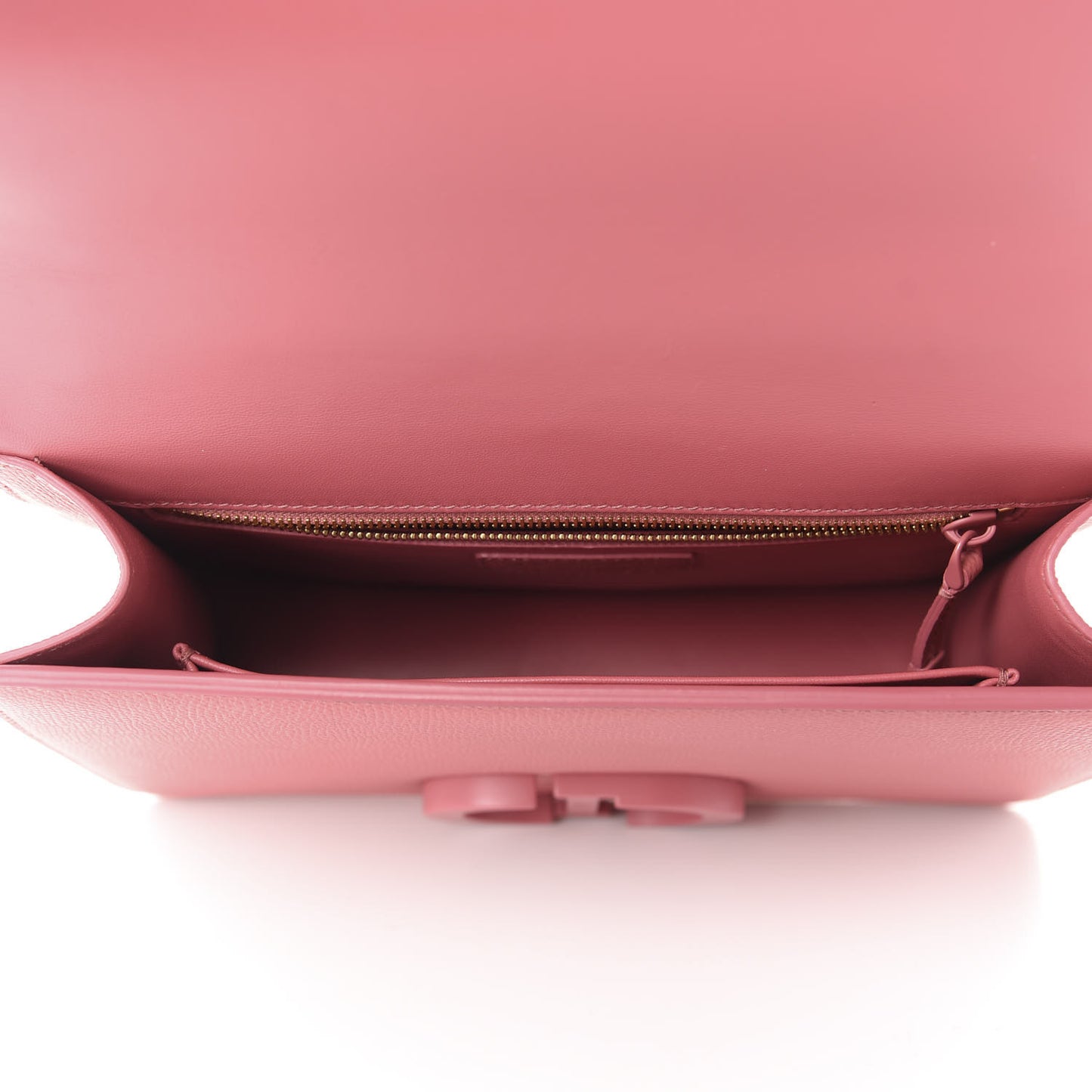 Ultra Matte Grained Calfskin 30 Montaigne Flap Bag Dusty Pink