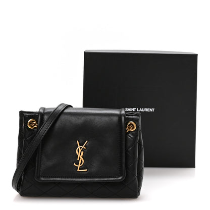 Saint Laurent Lambskin Quilted Monogram Mini Nolita Black 11 of 11
