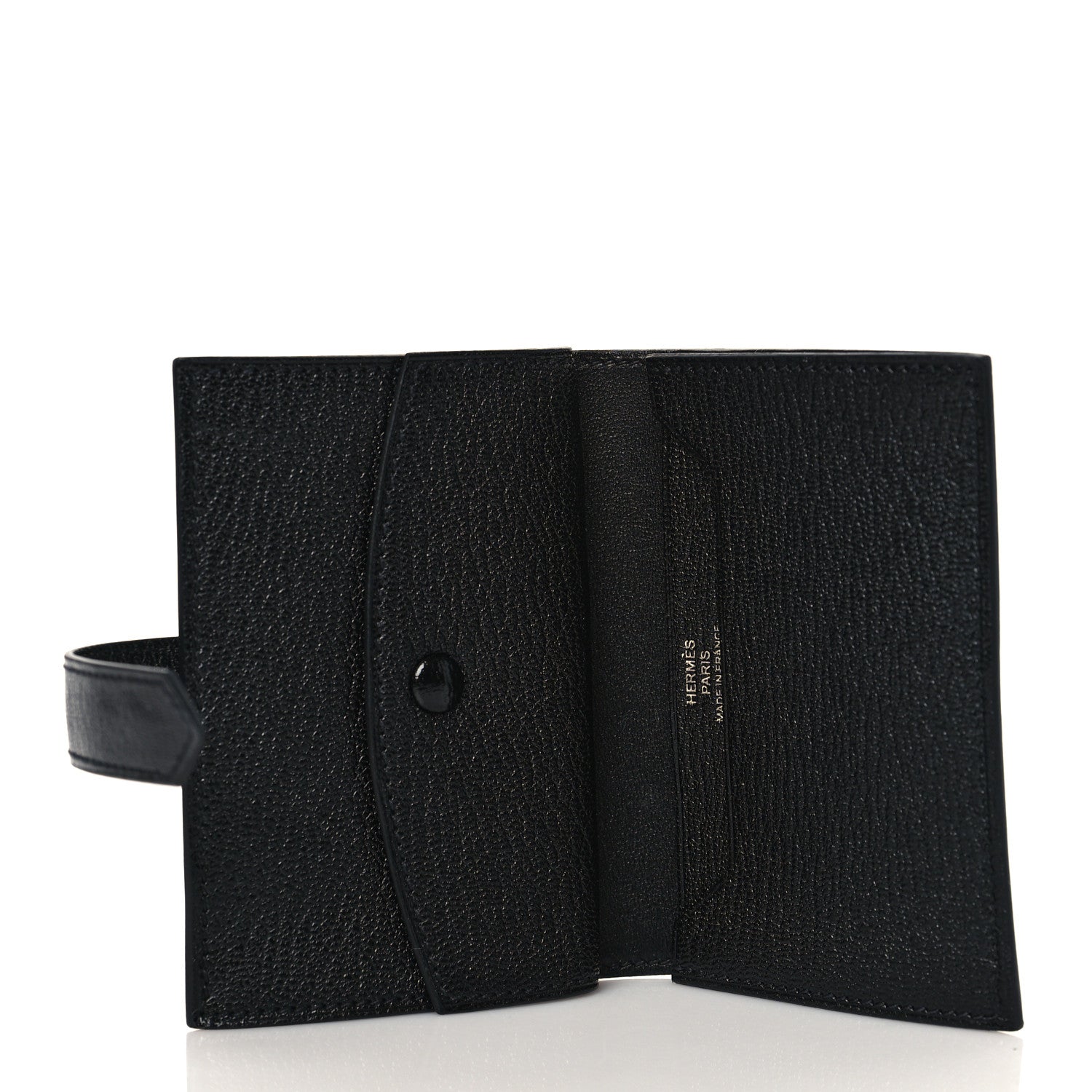 Hermes Chevre Mysore Mini Bearn Wallet Black 5 of 9