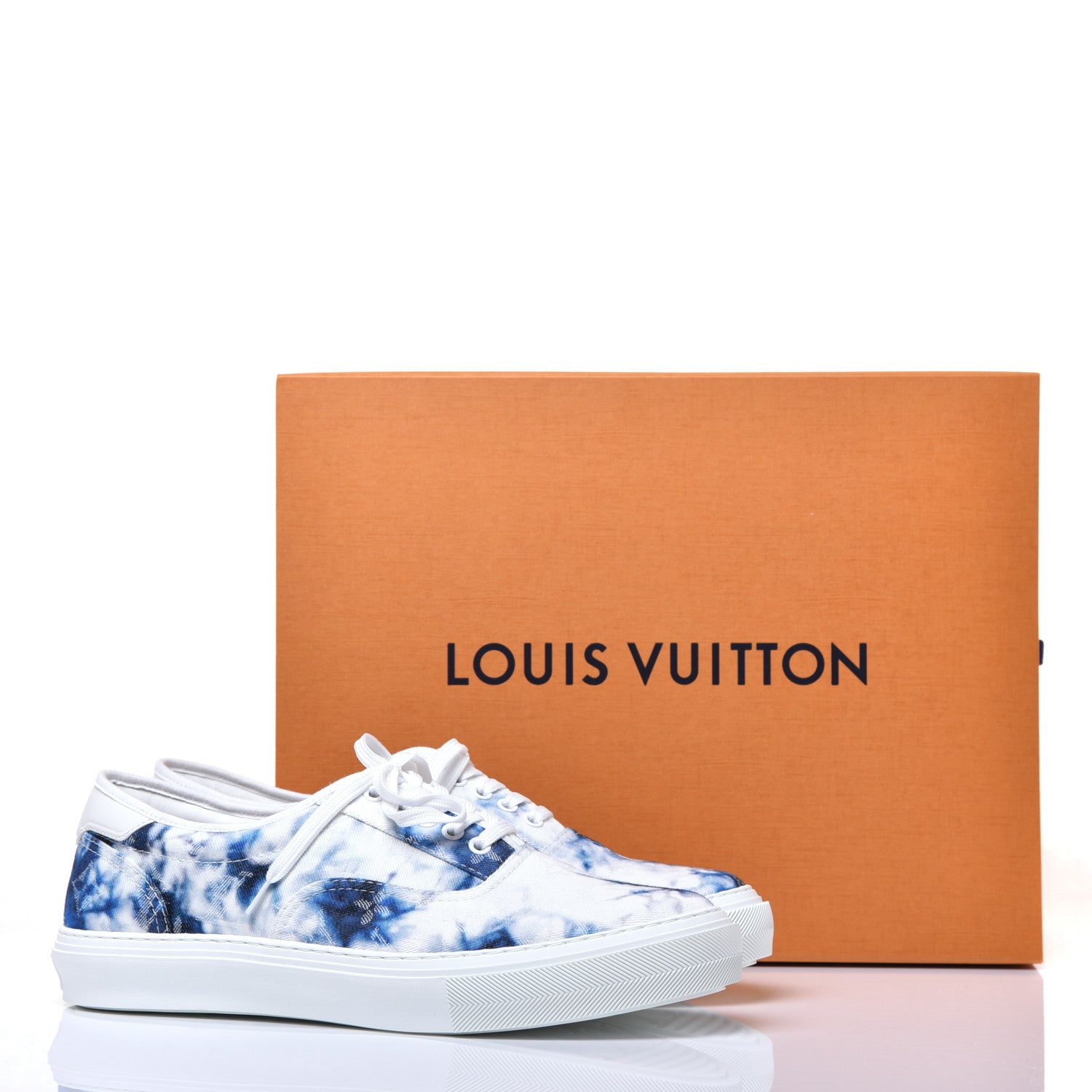 Louis Vuitton Denim Monogram Trocadero Tie Dye Sneakers 9 Marine 9 of 10