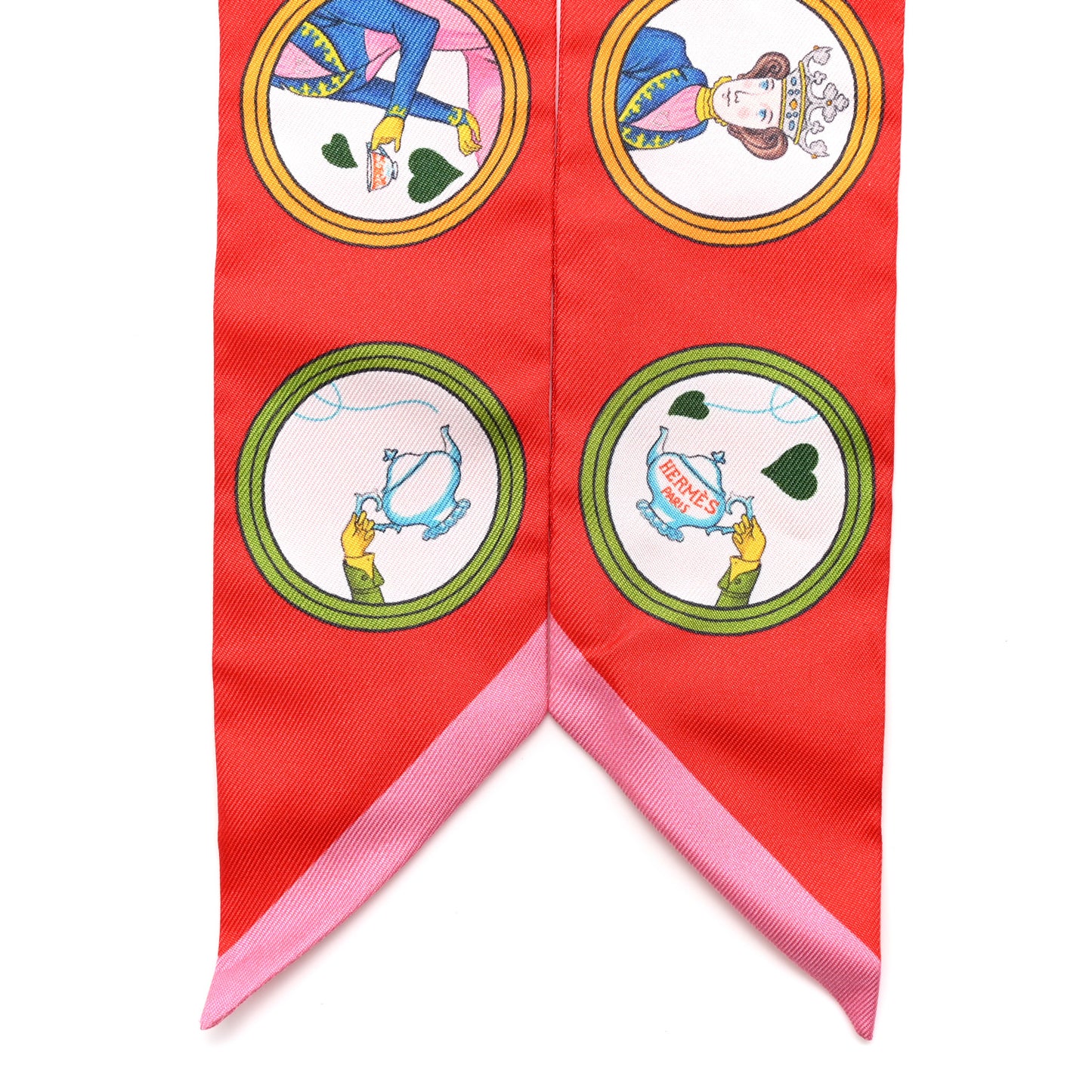 Silk Tea Time Twilly Rouge Vif Vert Multicolor