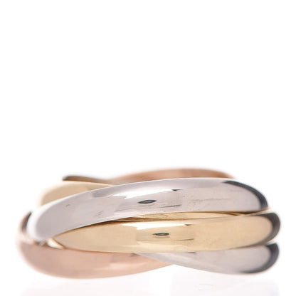 Cartier 18K Pink Yellow White Gold Les Must De Trinity Five Band Ring 51 5.75 3 of 6