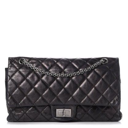 Chanel Metallic Aged Calfskin Quilted 2.55 Reissue 227 Flap Black 1 of 12