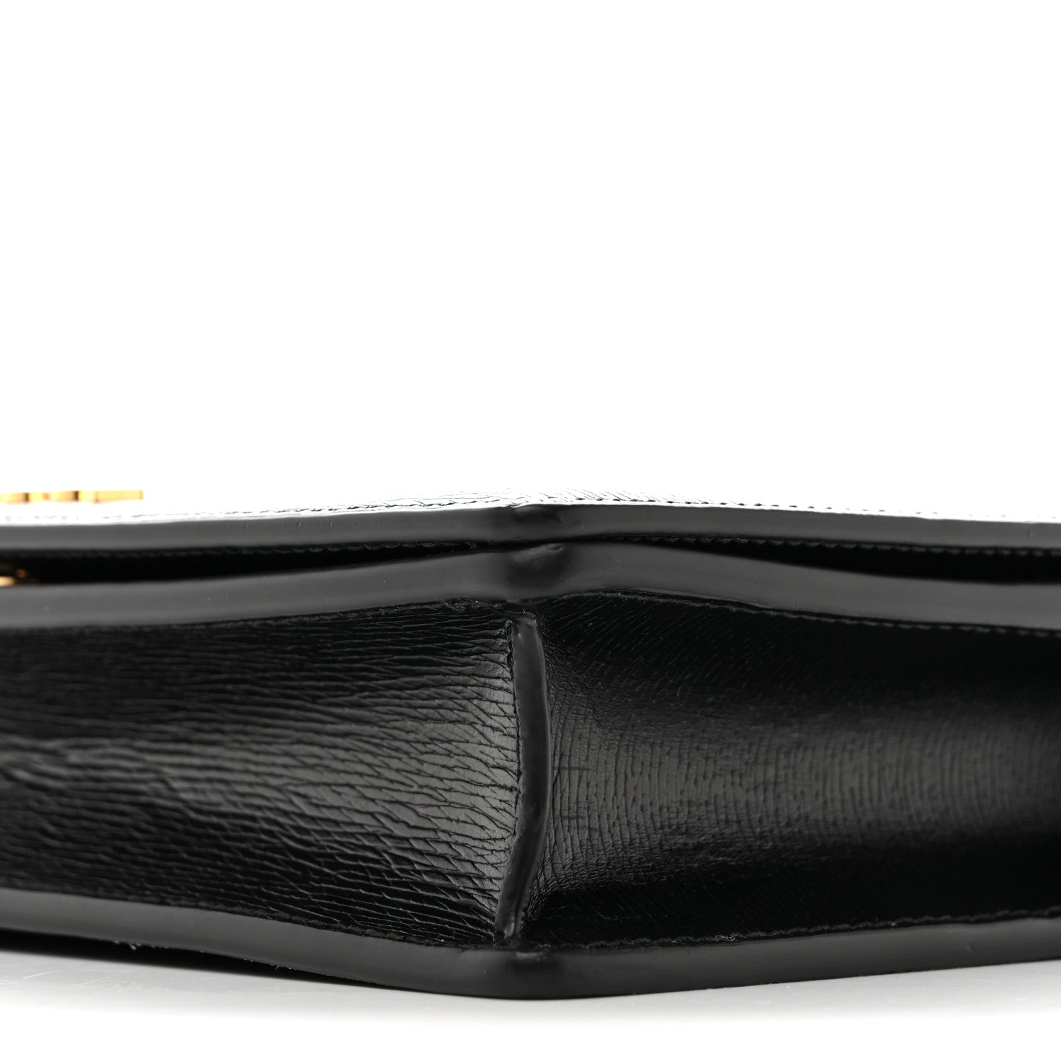 Gucci Textured Calfskin Script Logo Wallet On Chain Black 9 of 11