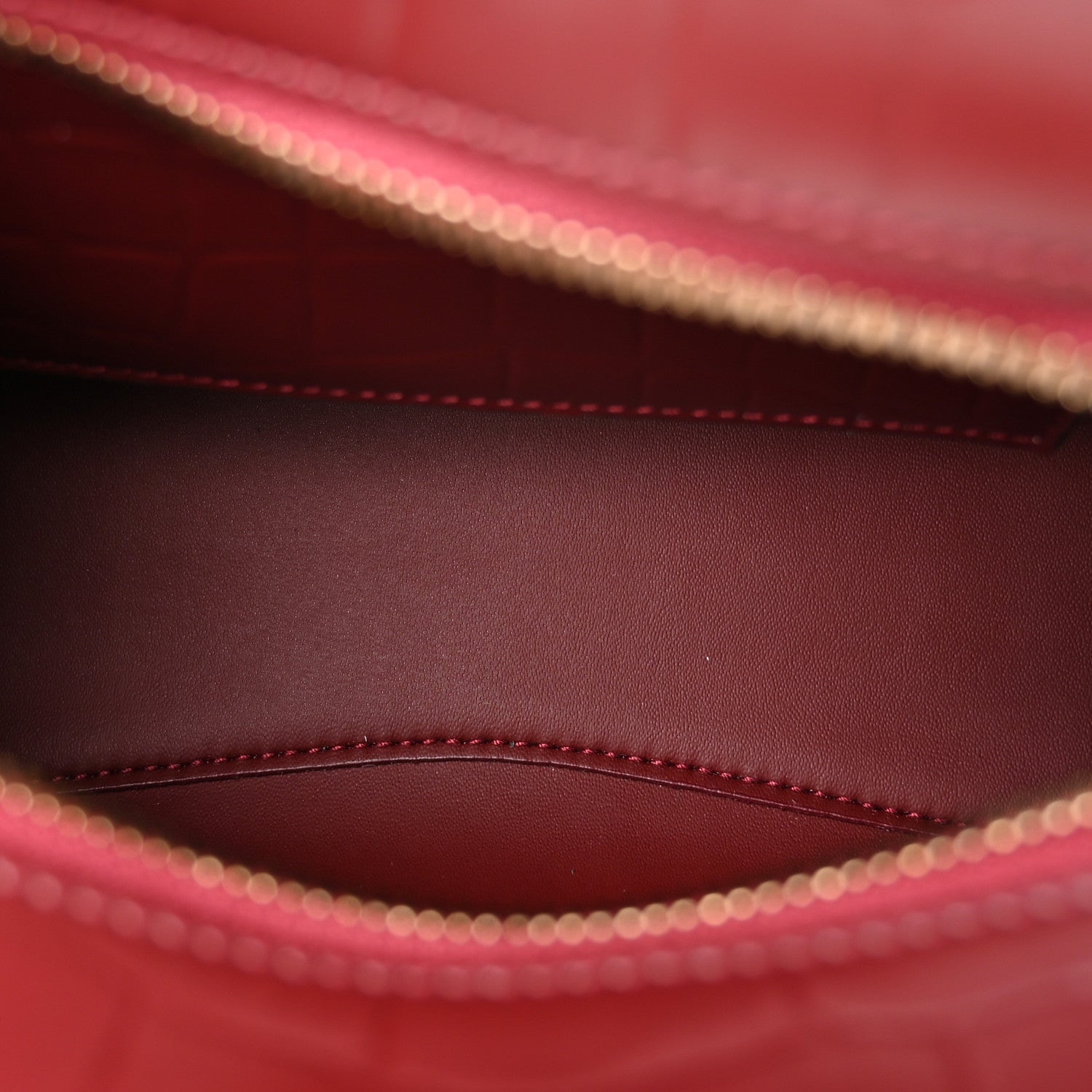 Balenciaga Semi Shiny Calfskin Crocodile Embossed Neo Classic Gold Hardware Mini City Dark Red 5 of 10