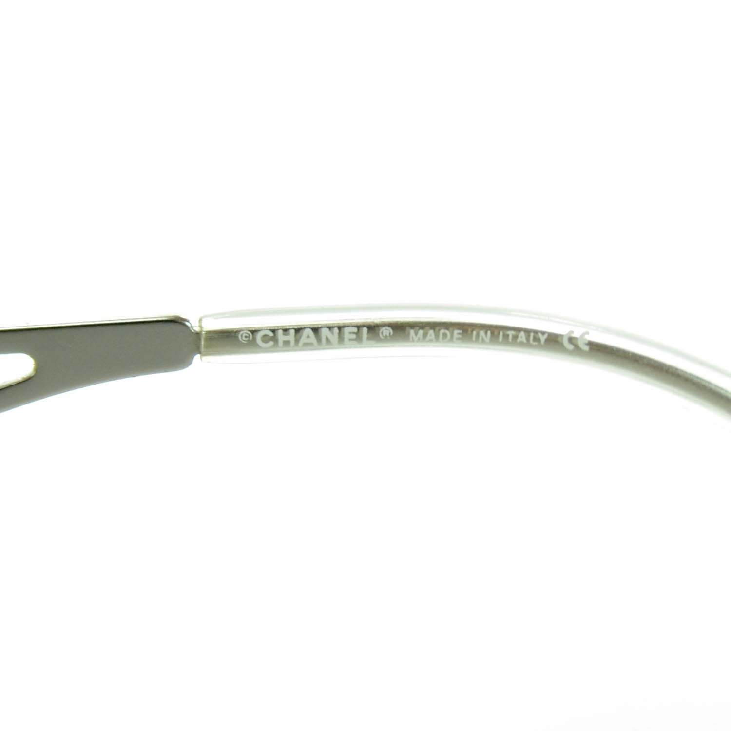 Chanel Crystal CC Logo Sunglasses Silver 6 of 6