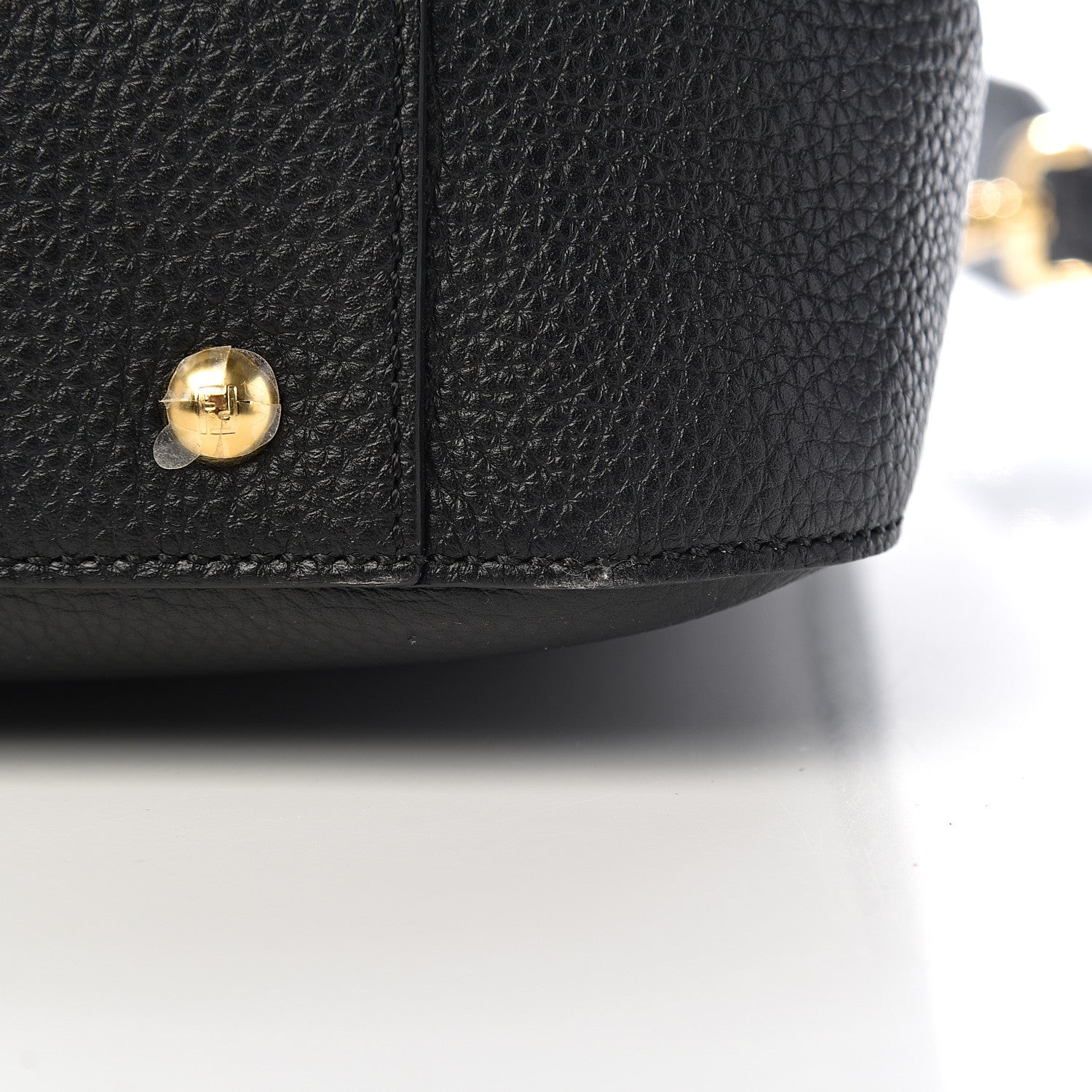 Fendi Cuoio Romano Selleria Medium FF Tote Black 12 of 14