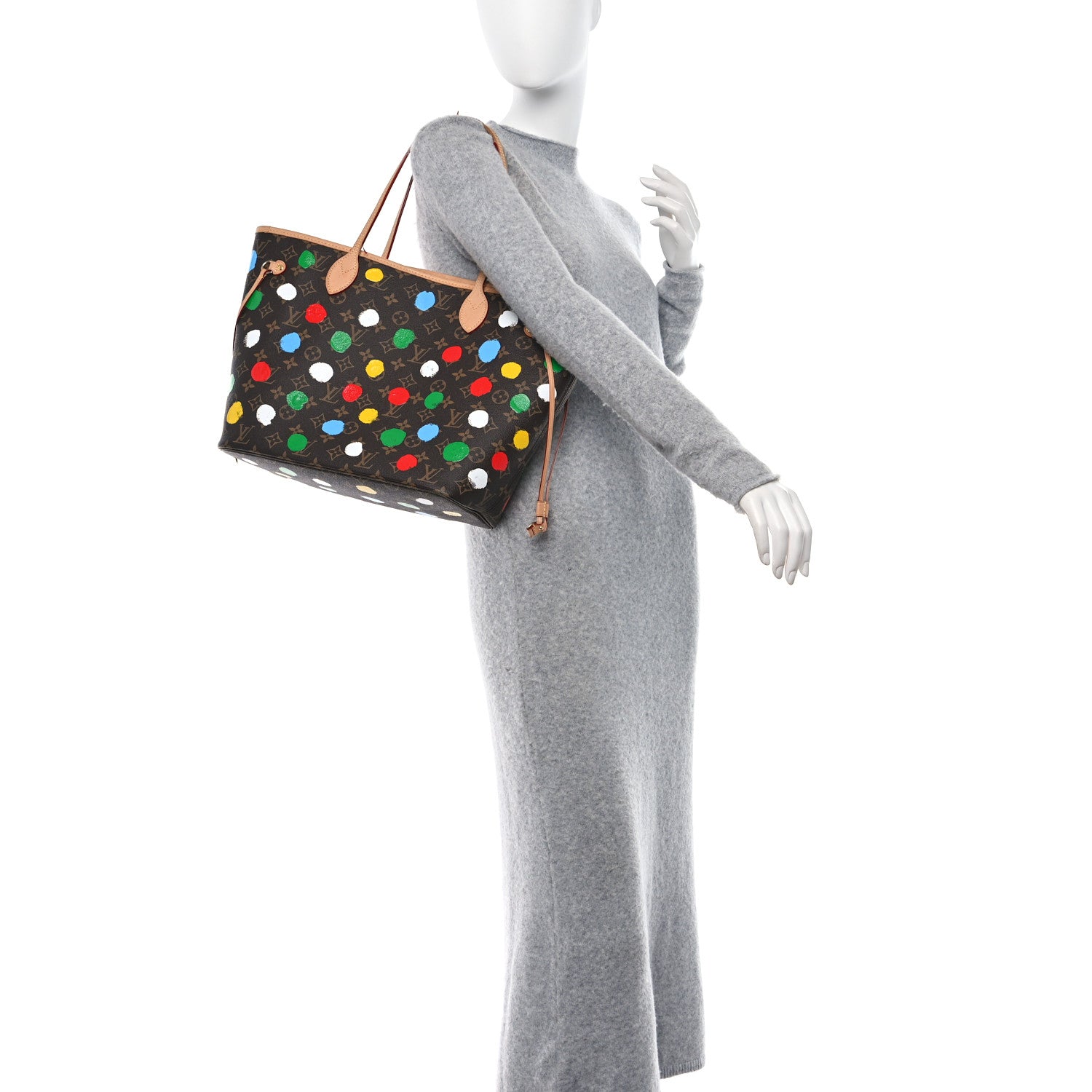Louis Vuitton LV X YK Monogram Dots Neverfull MM 2 of 15