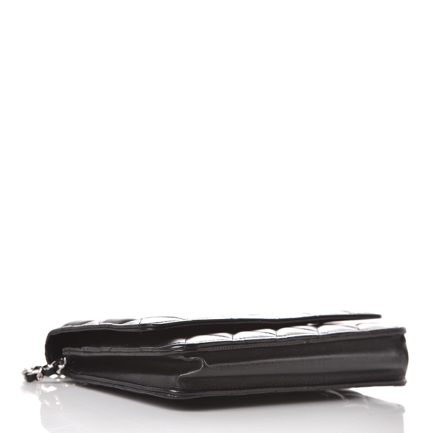 Chanel Lambskin Quilted Wallet On Chain WOC Black 4 of 11