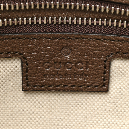 Gucci GG Supreme Monogram Textured Calfskin Web Large Attache Shoulder Bag Beige Ebony New Acero 6 of 9