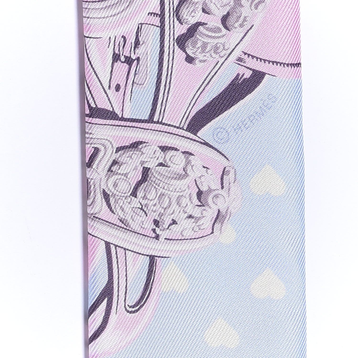 Hermes Silk Brides De Gala Love Twilly Bleu Ciel Parme Vert 4 of 4