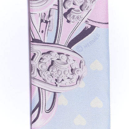 Hermes Silk Brides De Gala Love Twilly Bleu Ciel Parme Vert 4 of 4