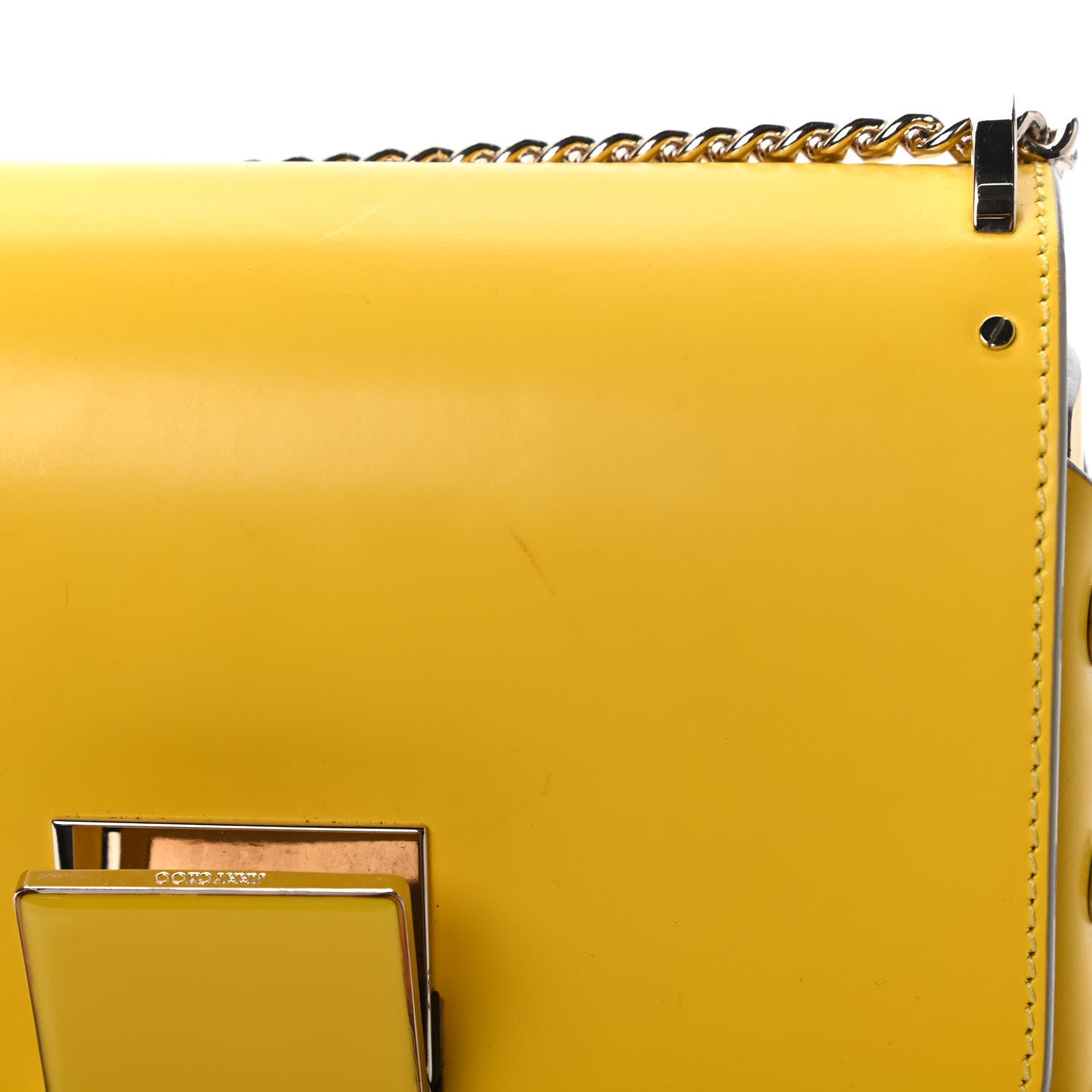 Jimmy Choo Spazzolato Lockett Petite Shoulder Bag Yellow 11 of 11