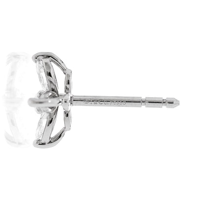 Tiffany Platinum Diamond .64ct Small Victoria Earrings 4 of 5