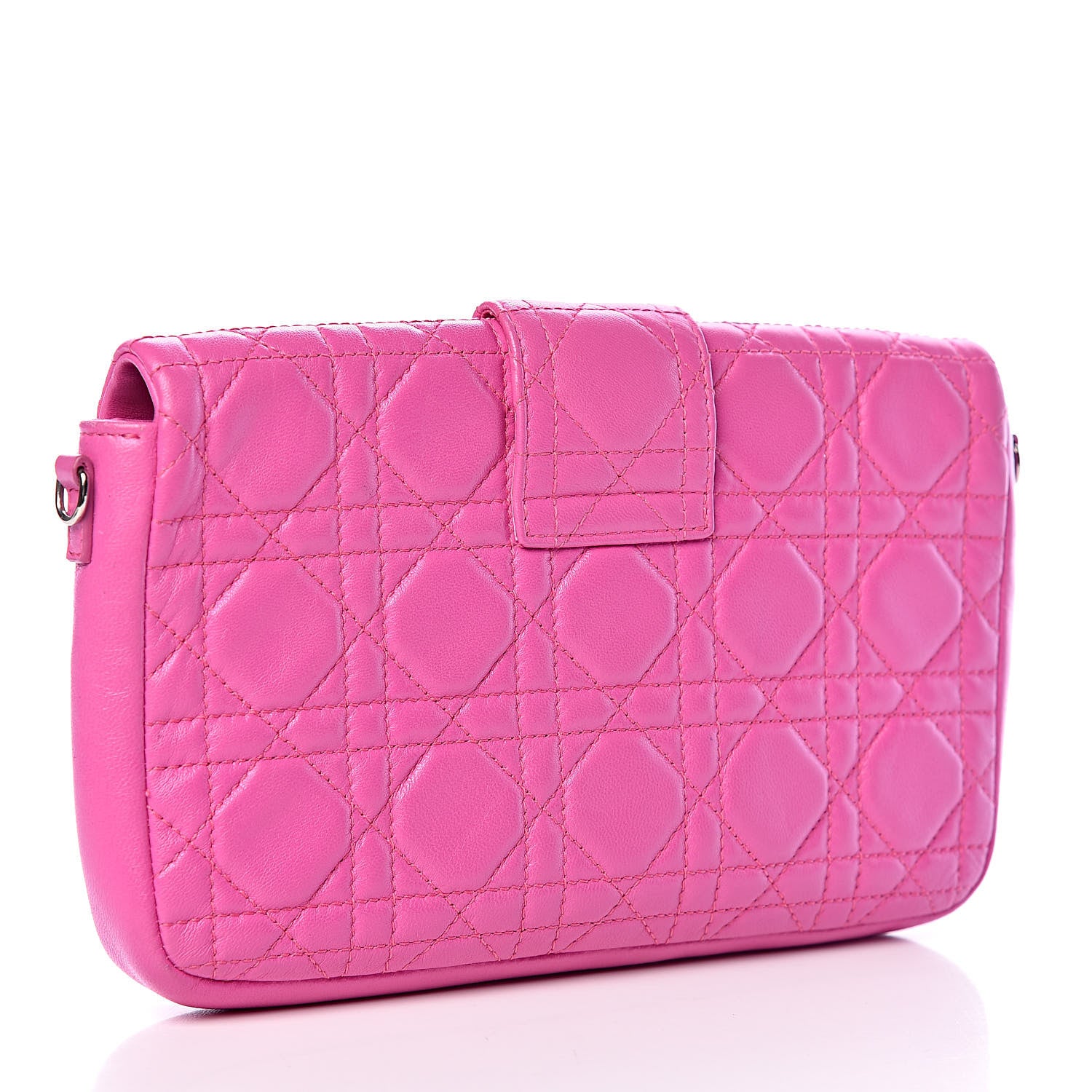 Christian Dior Lambskin Cannage New Lock Pouch Rose Sorbet 3 of 8