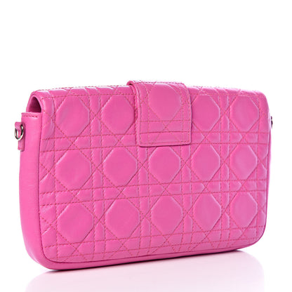 Christian Dior Lambskin Cannage New Lock Pouch Rose Sorbet 3 of 8