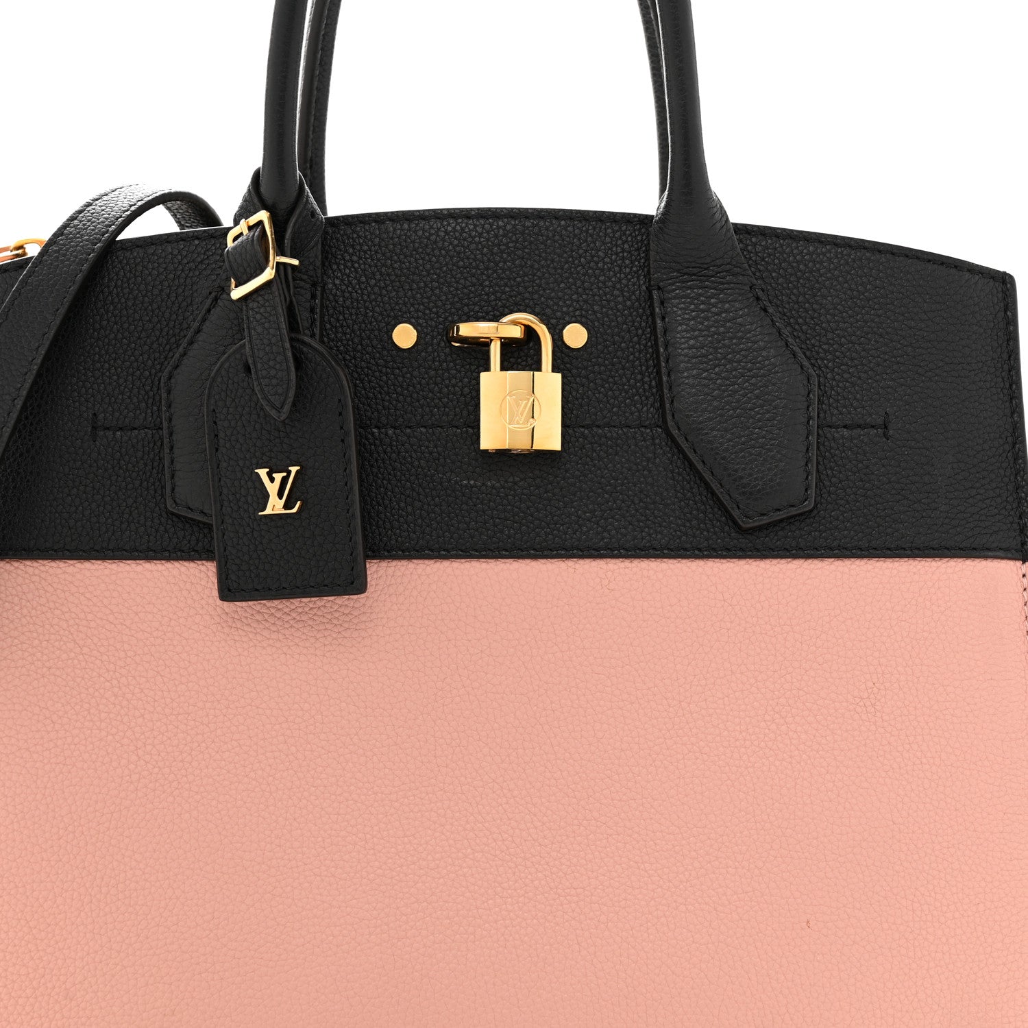 Louis Vuitton Calfskin City Steamer MM Magnolia Black 9 of 18