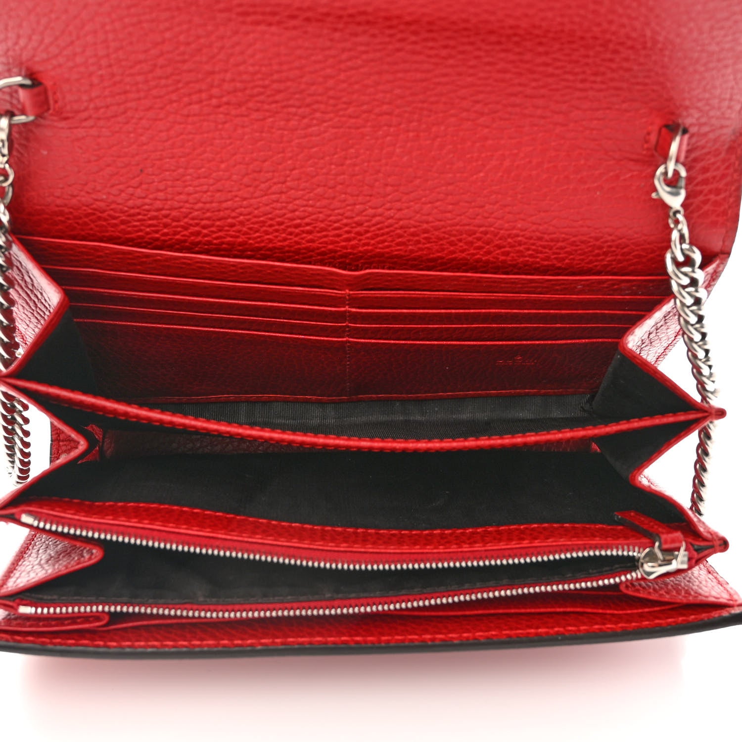 Gucci Calfskin Mini Dionysus Chain Wallet Hibiscus Red 5 of 16
