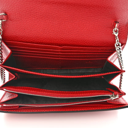 Gucci Calfskin Mini Dionysus Chain Wallet Hibiscus Red 5 of 16