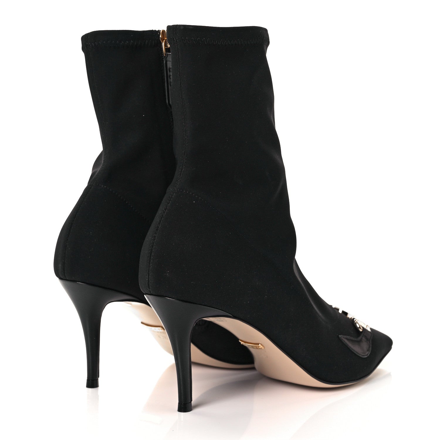Gucci Stretch Fabric Calfskin Zumi Sock Boots 38.5 Black 4 of 6