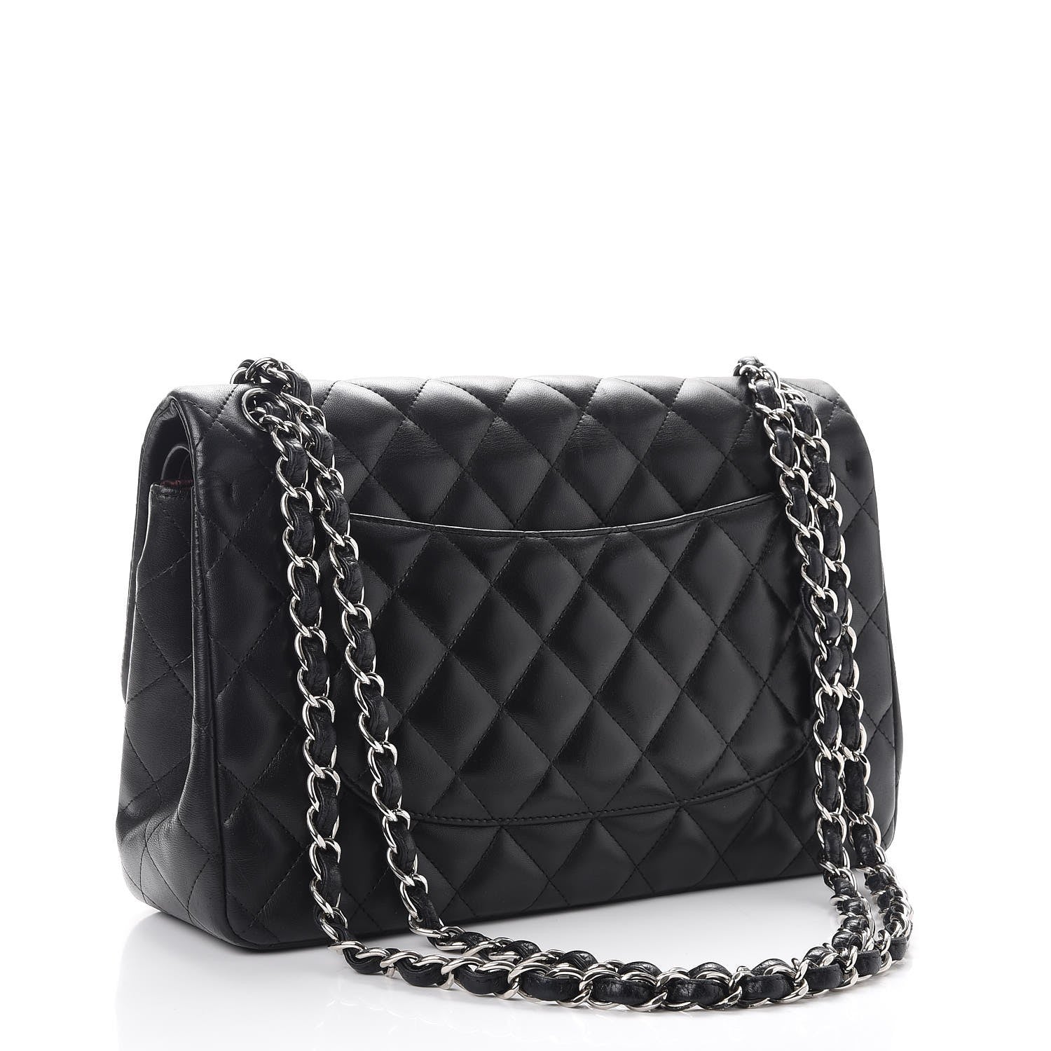 Chanel Lambskin Quilted Jumbo Double Flap Black 4 of 15