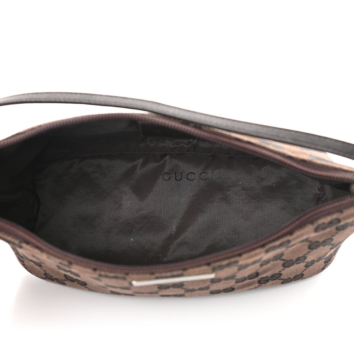 Gucci Monogram Boat Pochette Brown Black 5 of 11