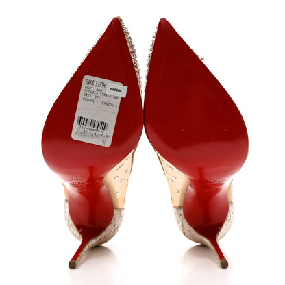 Christian Louboutin Crystal Strass Follies Leige 100 Pumps 37.5 Silver 6 of 10