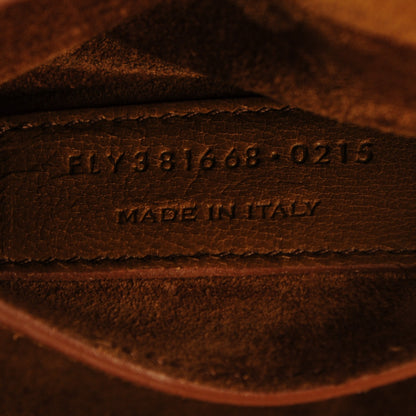 Saint Laurent Suede Fringe Small Monogram Satchel Light Ocre 8 of 8