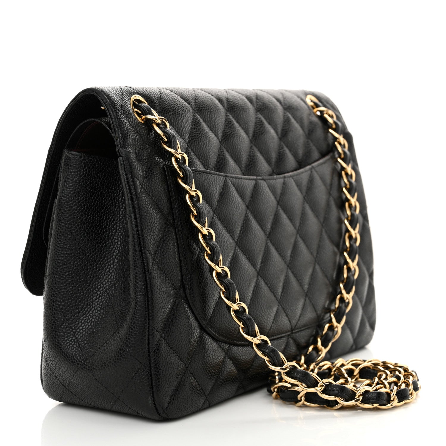 Chanel Caviar Quilted Jumbo Double Flap Black 3 of 17