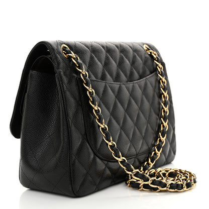 Chanel Caviar Quilted Jumbo Double Flap Black 3 of 17