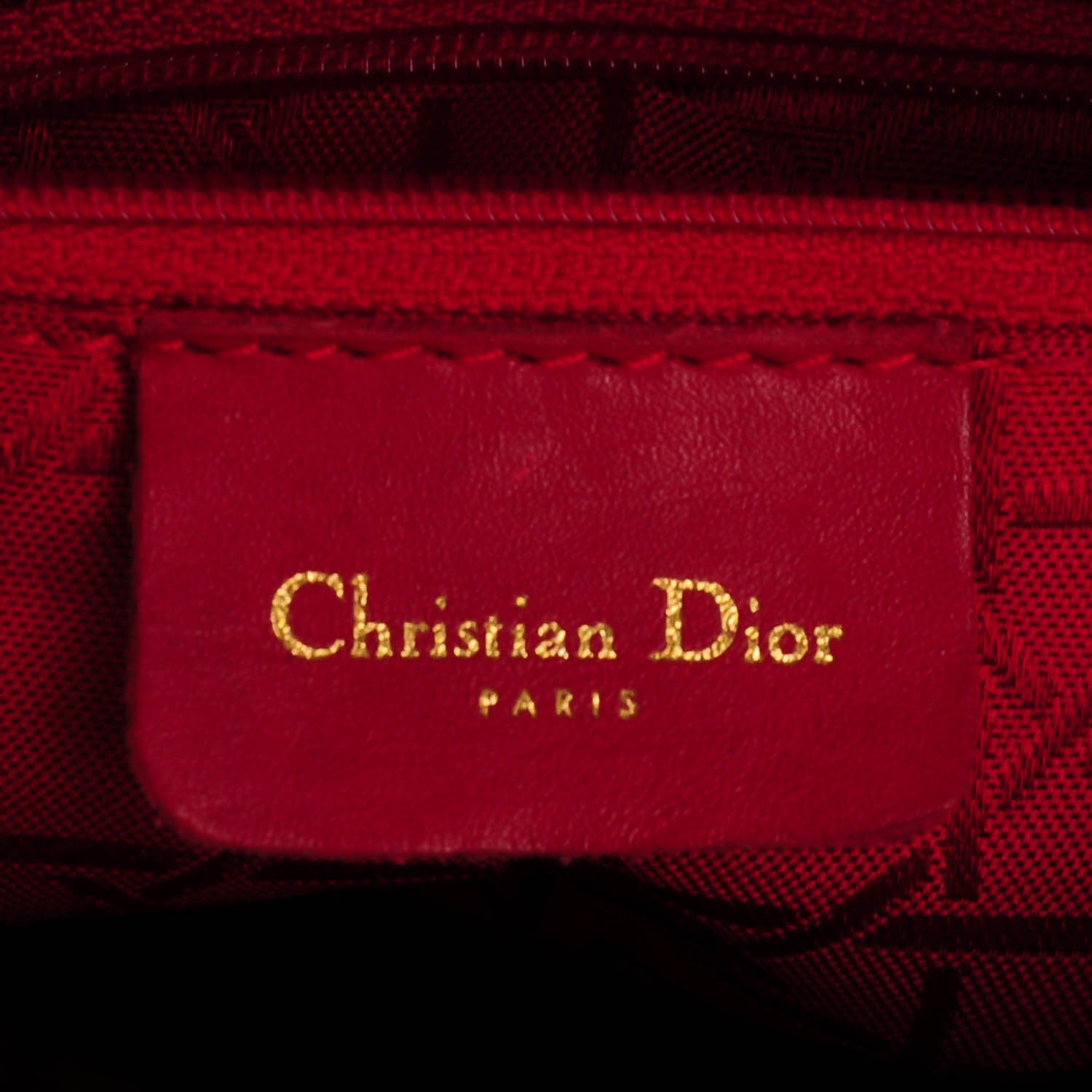 Christian Dior Nylon Cannage Medium Lady Dior Black 6 of 7