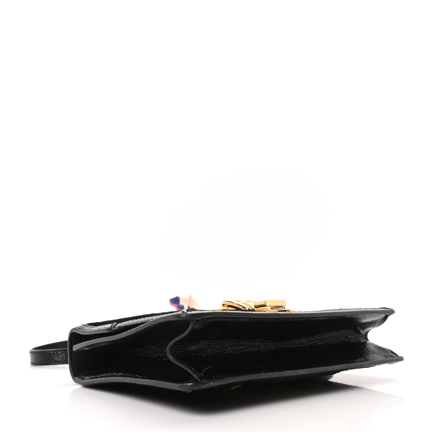 Gucci Velvet GG Monogram Small Sylvie Shoulder Bag Black 4 of 10