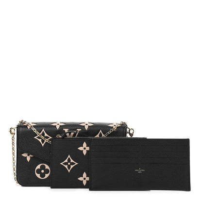 Louis Vuitton Empreinte Monogram Giant Felicie Pochette Black Beige 3 of 9