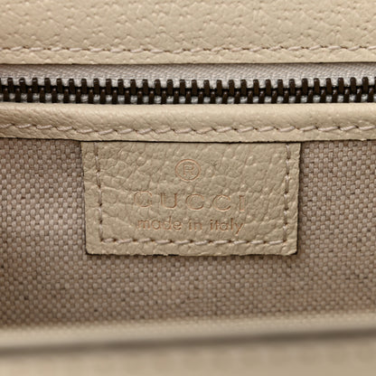 Gucci Monogram Jumbo GG Textured Dollar Calfskin Web Small Bamboo 1947 Top Handle Bag Off White 6 of 10