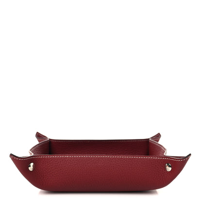 Hermes Taurillon Clemence Mises et Relances Change Tray Rouge H 4 of 7