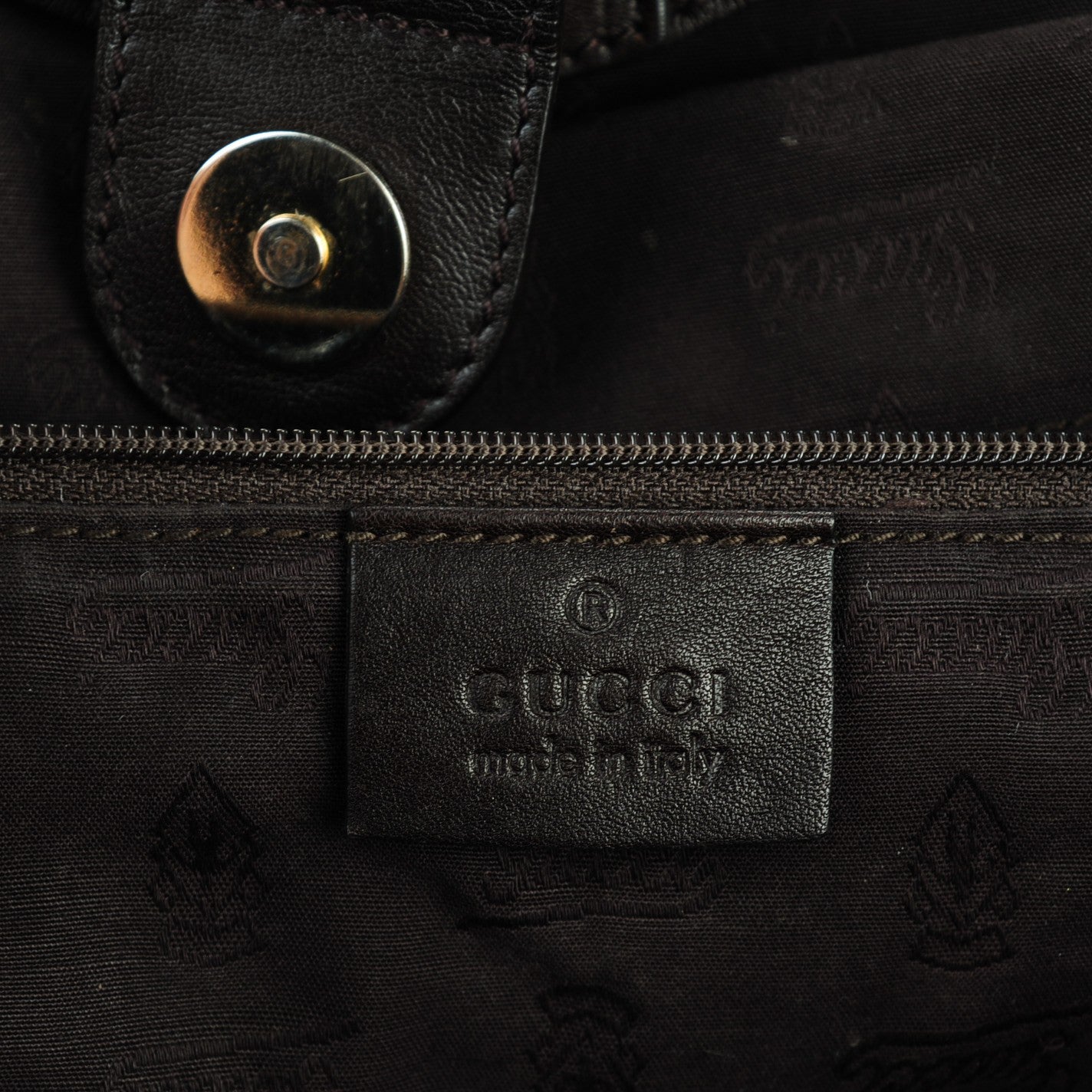 Guccissima Medium Sukey Tote Chocolate