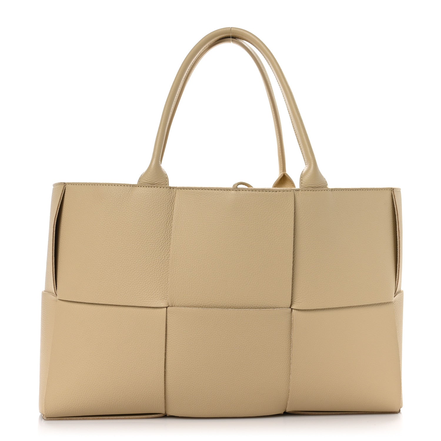 Bottega Veneta Grained Calfskin Intrecciato Medium Arco Tote Porridge 1 of 10